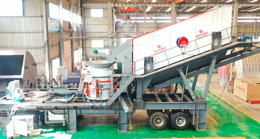 Tire-type mobile cone crusher