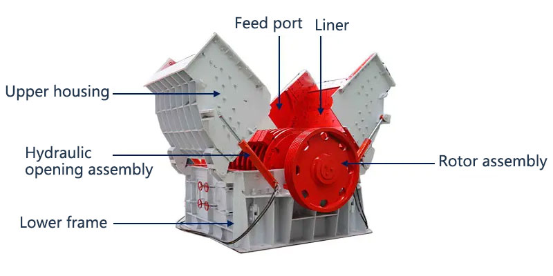 Single rotor sand making machine structure