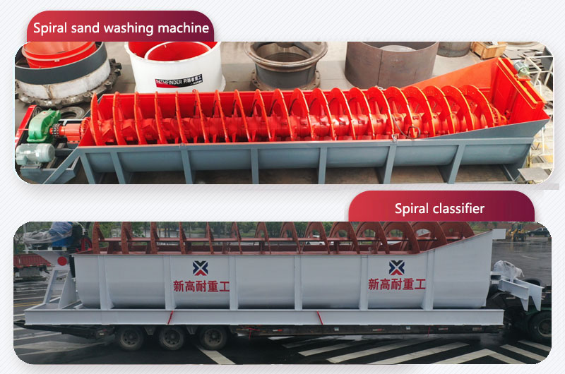 Analysis of the difference between spiral sand washing machine and spiral classifier